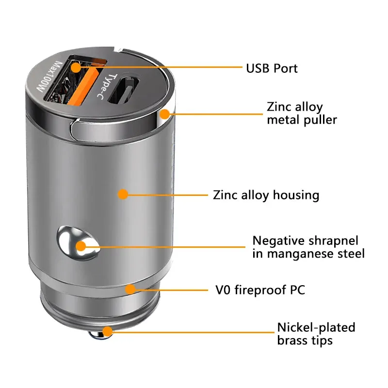 100W USB Car Charger