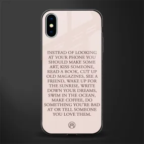 11 Things To Do Phone Case for IPhone X | Glass Case