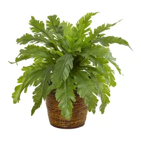 12” Fern Artificial Plant in Basket