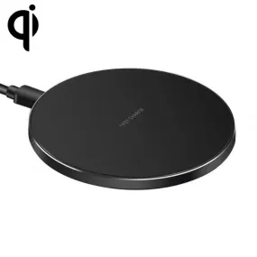 15W Sleek Metal Round Wireless Fast Charging Pad