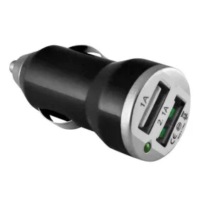 2.1-Amp 2-Port USB-A Car Charger (Black)