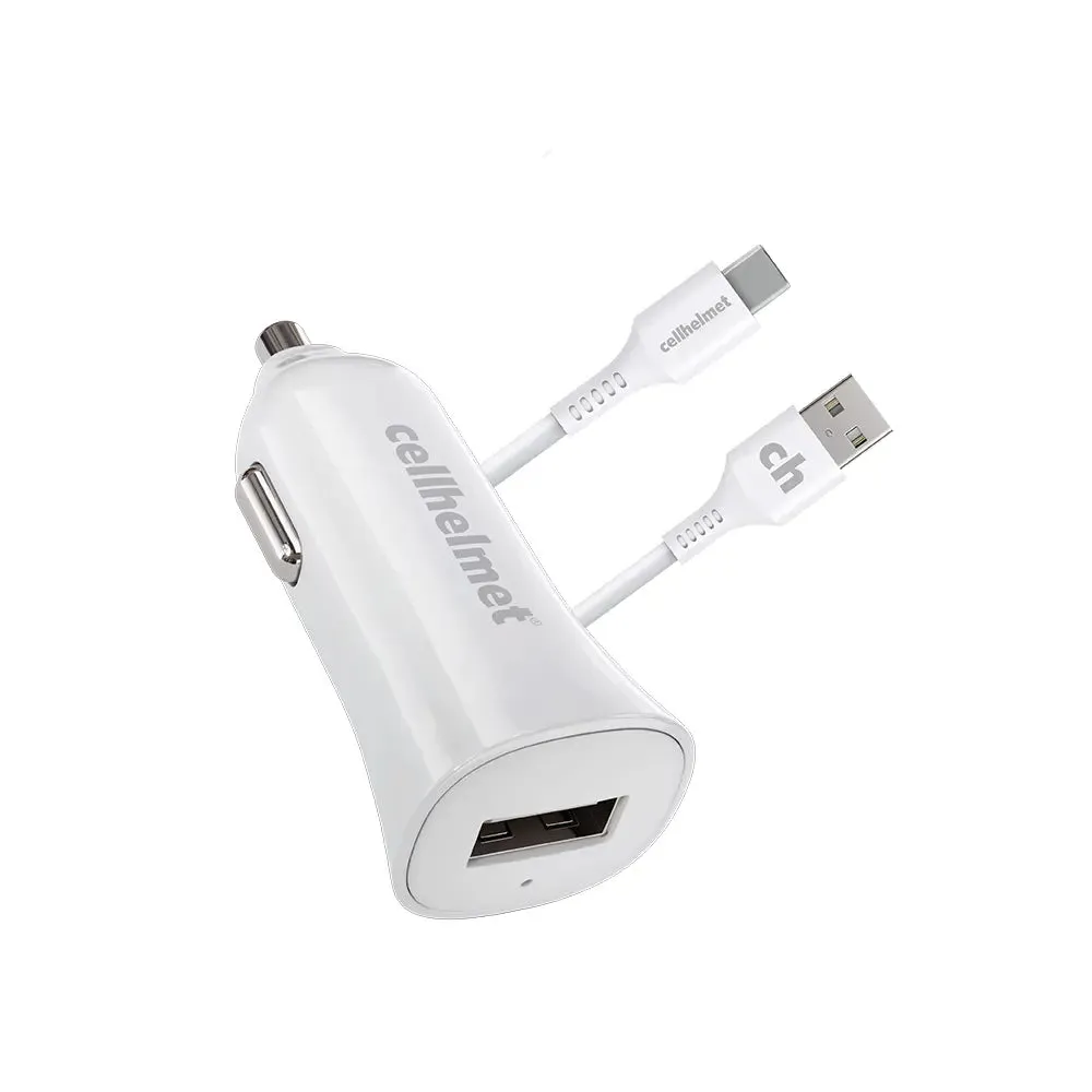 2.4A Car Charger   3' Round Type-C to Type-A Cable