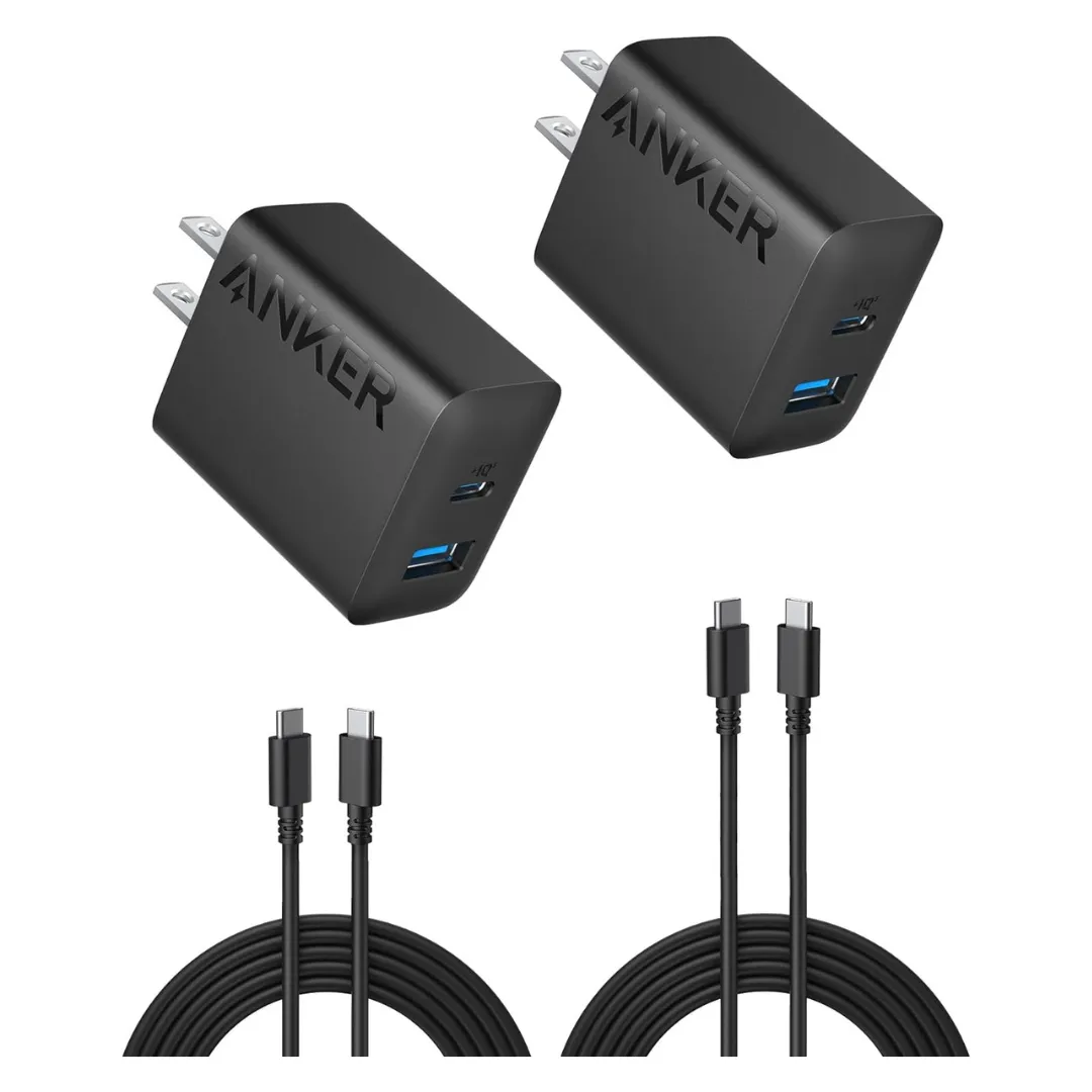 3 Anker 20W Wall Chargers   3 USB-C Cables