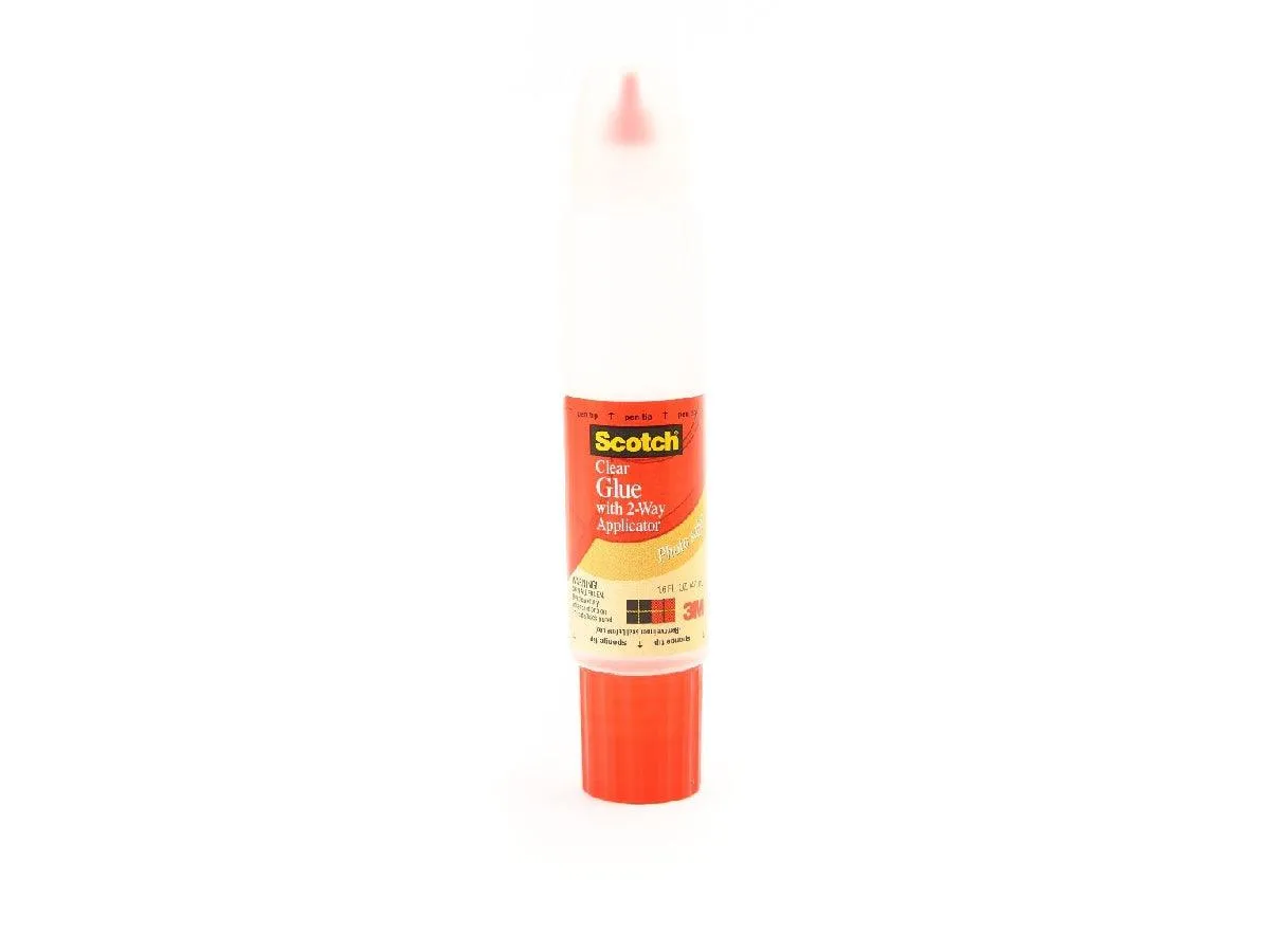 3M Scotch Clear Glue With 2-way Applicator, 6050, 1.6 oz