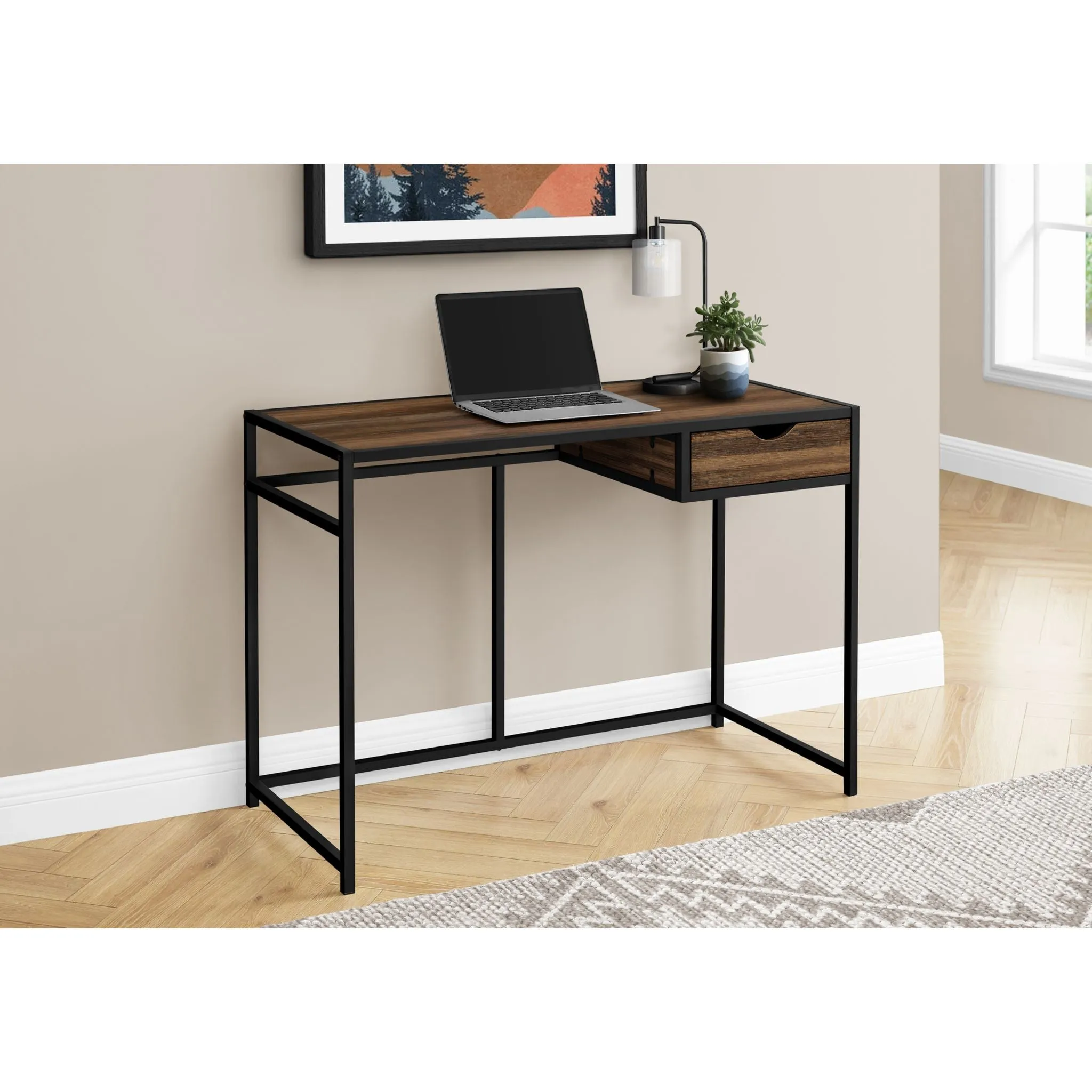 42" Desk - Brown/Black