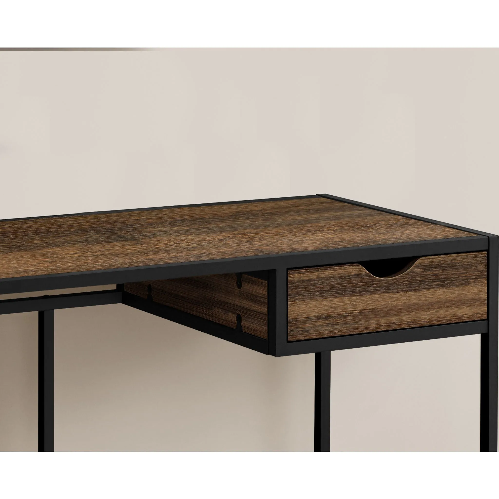 42" Desk - Brown/Black