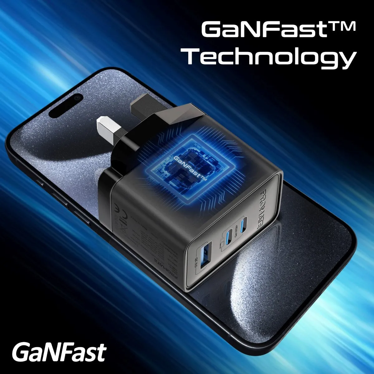 45W Power Delivery GaNFast™ Charger with Quick Charge 3.0