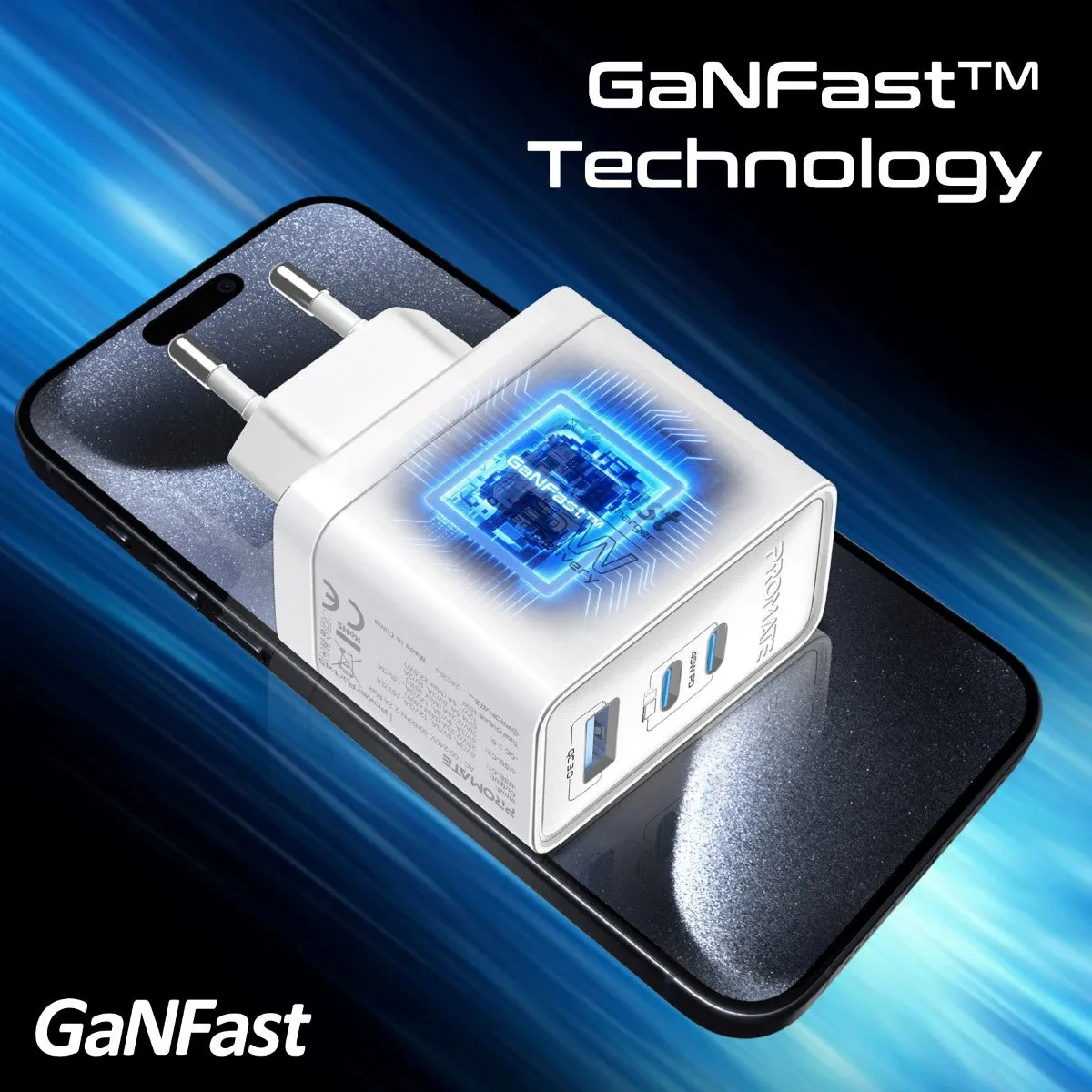 45W Power Delivery GaNFast™ Charger with Quick Charge 3.0