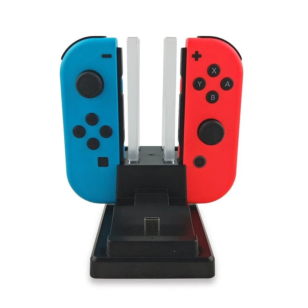 6-in-1 Charging Dock For Nintendo Switch Joy-con Controllers LED Type-C Charger Switch Pro Charger