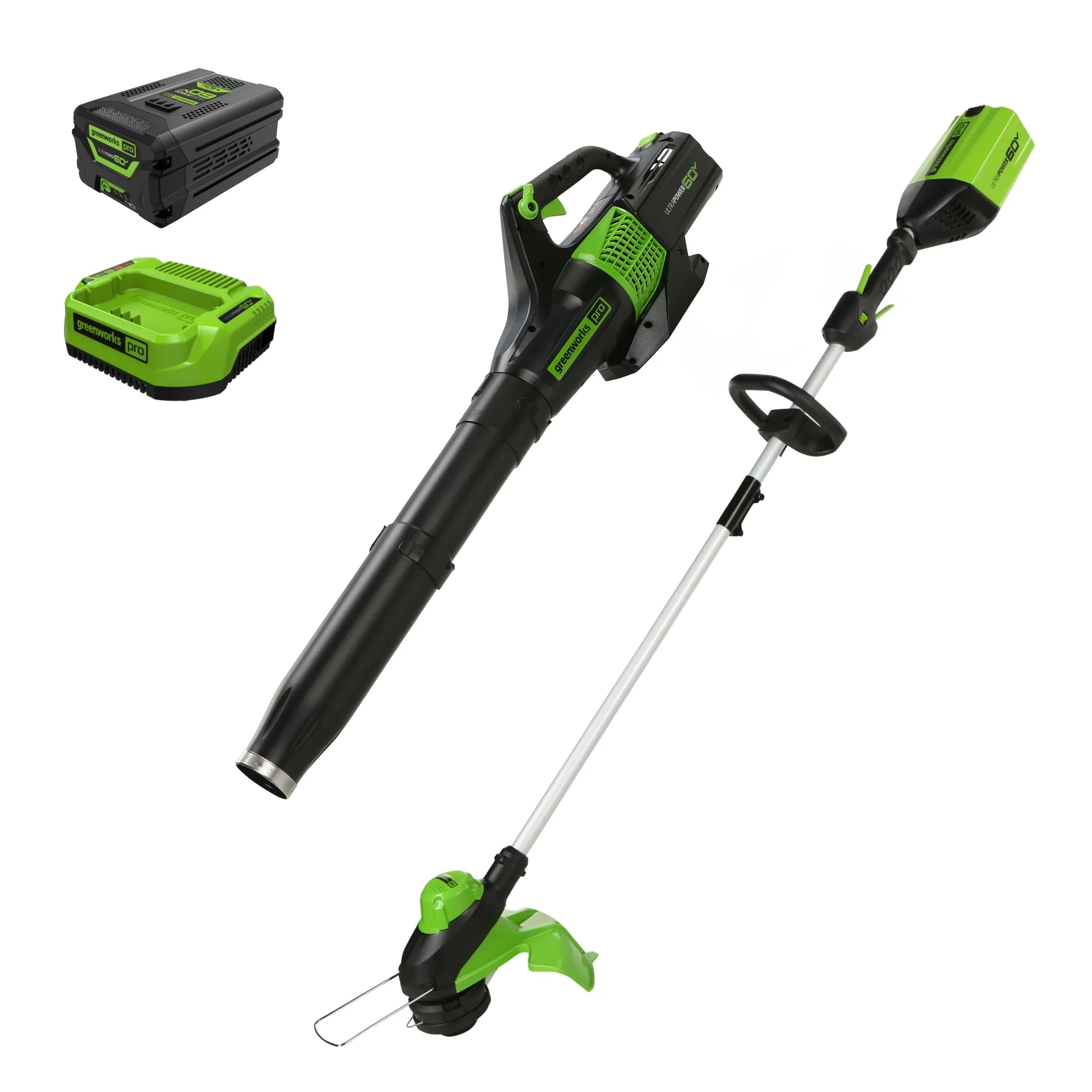 60V 25" Dual Blade Self-Propelled Mower 5-pc Combo Kit w/ (3) 4.0Ah Batteries, (1) Single Port Chargers & (1) Dual Port Charger