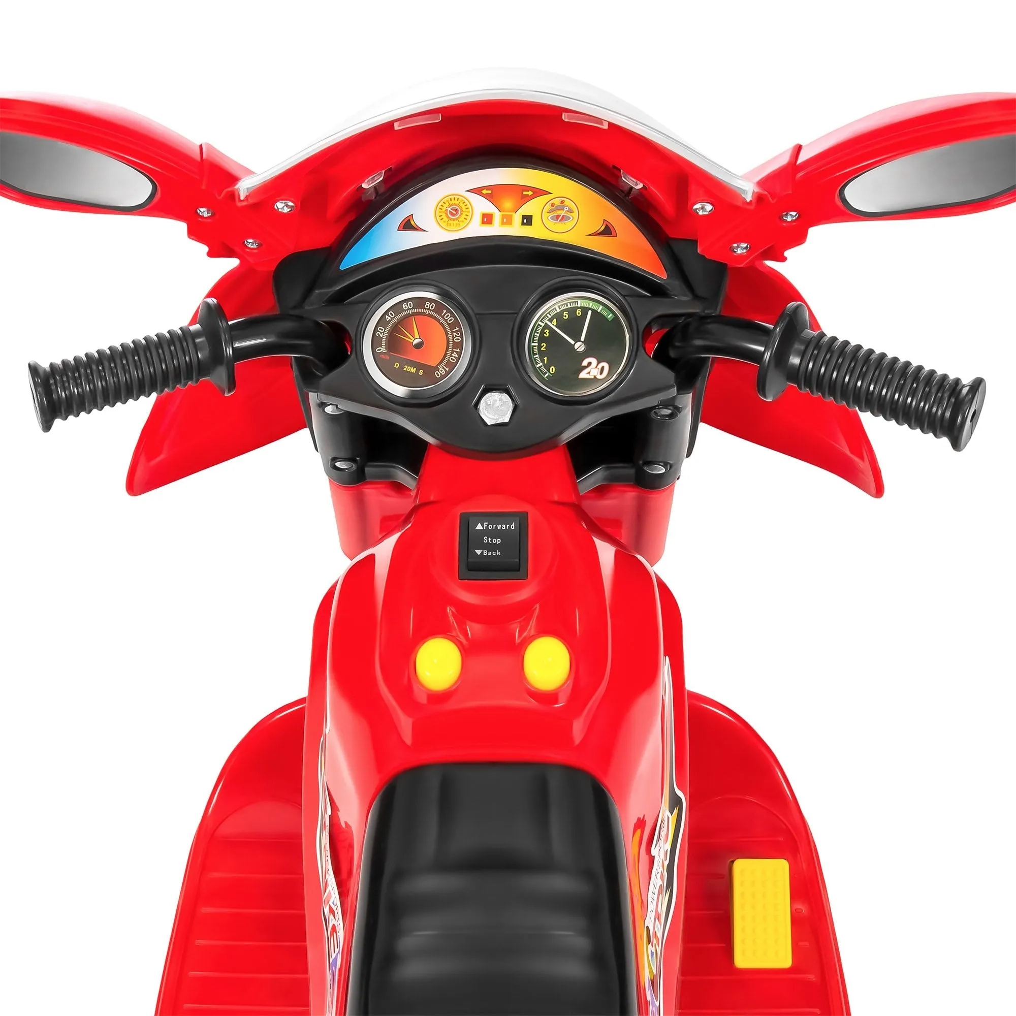 6V Kids 3-Wheel Motorcycle Ride-On Toy w/ LED Lights, Music, Storage