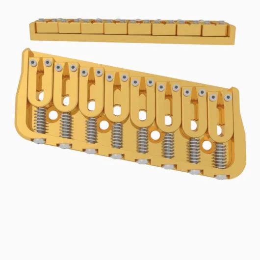 8 String Multi-Scale Fixed Guitar Bridge