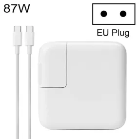 87W Compact Type-C Power Adapter with 1.8m Cable and EU Plug for MacBook Pro