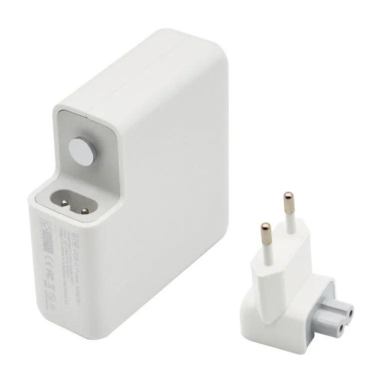 87W Compact Type-C Power Adapter with 1.8m Cable and EU Plug for MacBook Pro