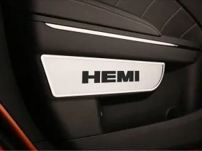 American Car Craft "HEMI" Front Door Badges With Carbon Fiber Inlay: Dodge Charger / Chrysler 300 2011 - 2023