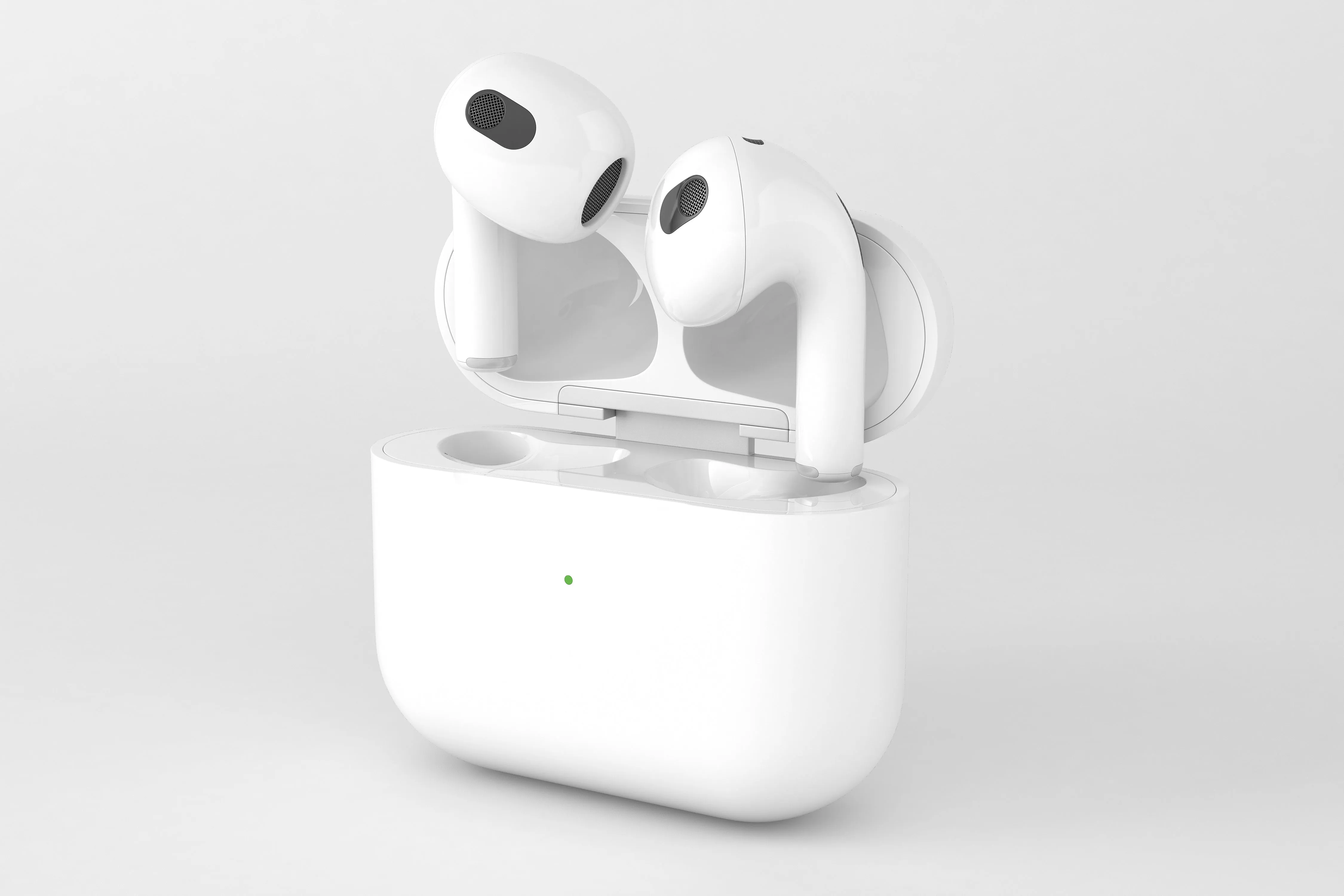 Apple - AirPods (3rd generation) Wireless Charging Case Bluetooth Headphones Headset (MME73ZM/A) - White