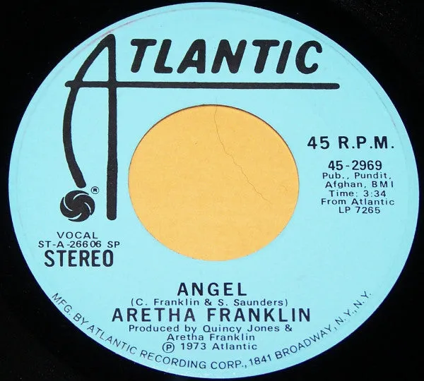 Aretha Franklin - Angel (7", Promo) (VG)