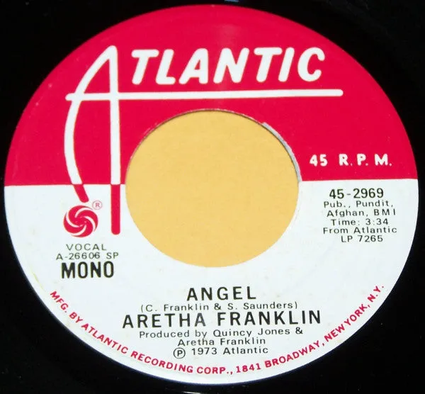 Aretha Franklin - Angel (7", Promo) (VG)