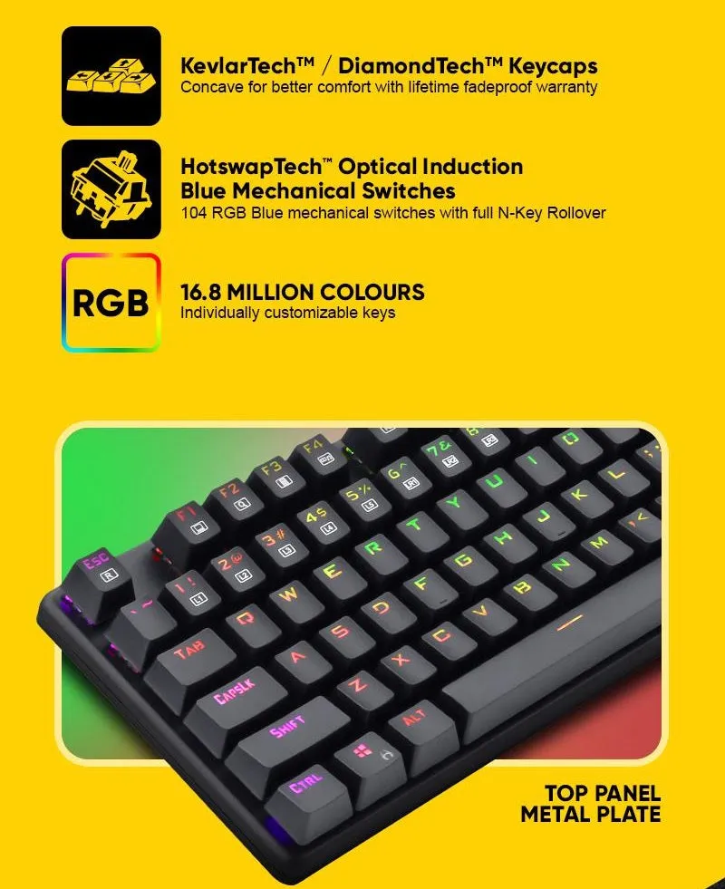 Armaggeddon Mechanical Wired Gaming Keyboard MKO-13R Pro