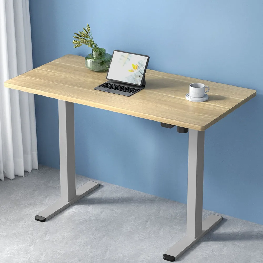 Artiss Electric Standing Desk Motorised Adjustable Sit Stand Desks Grey Oak