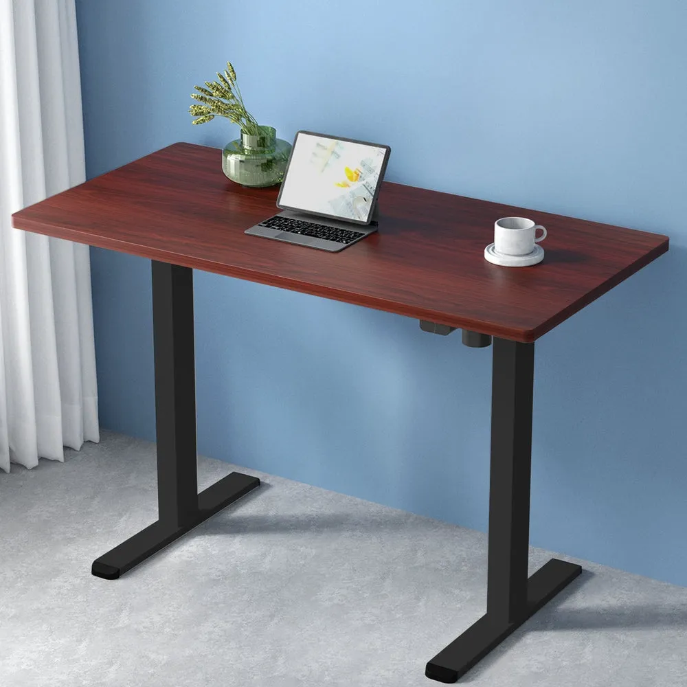 Artiss Electric Standing Desk Motorised Sit Stand Desks Table Black Walnut 140cm