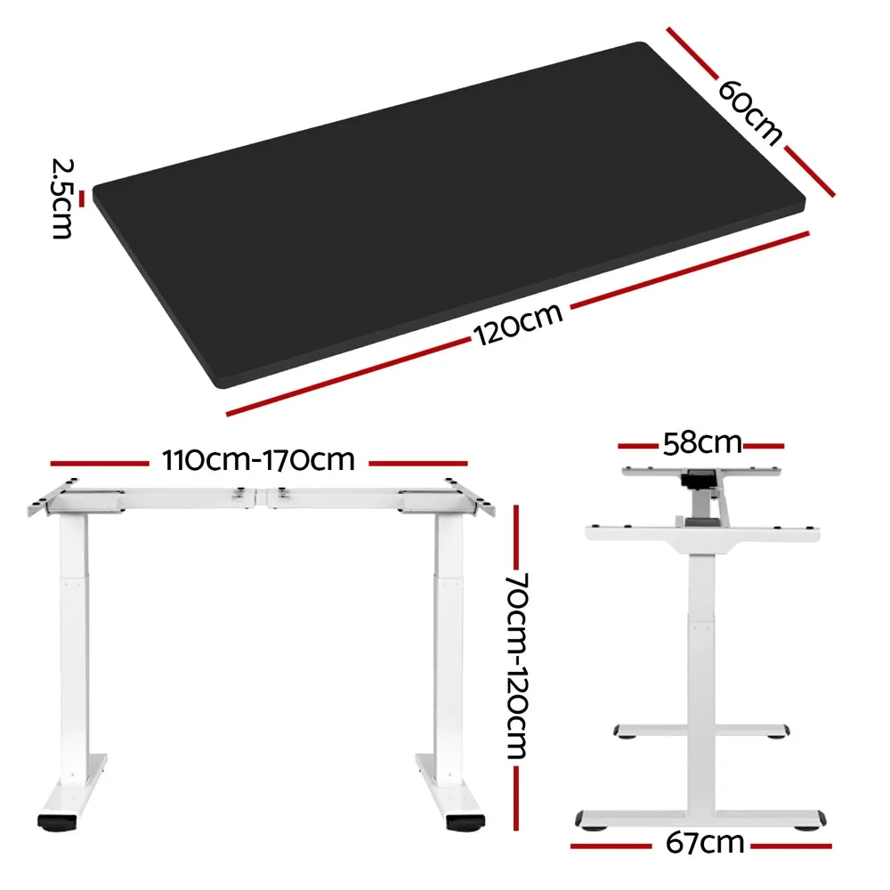 Artiss Standing Desk Electric Height Adjustable Sit Stand Desks White Black