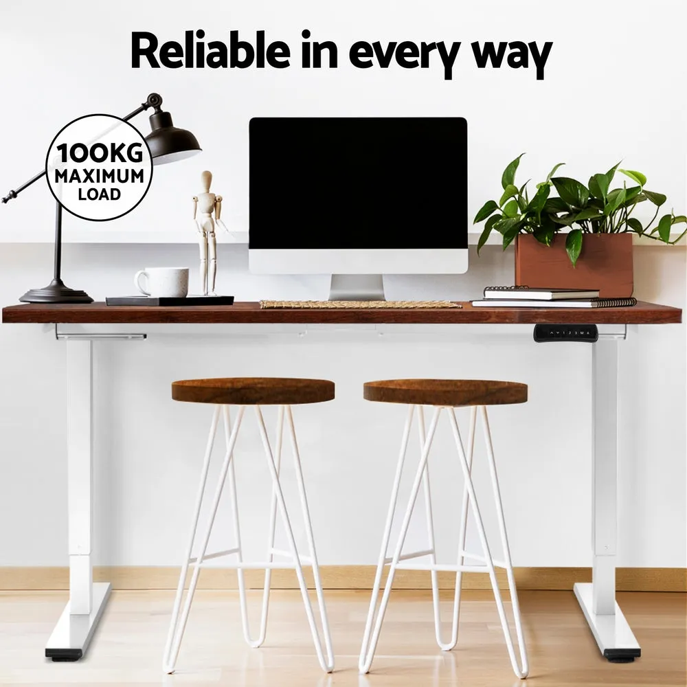 Artiss Standing Desk Electric Height Adjustable Sit Stand Desks White Brown