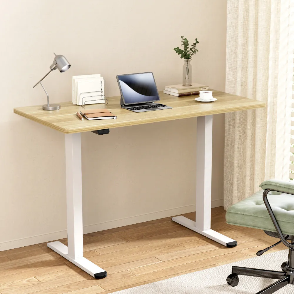 Artiss Standing Desk Electric Height Adjustable Sit Stand Desks White Oak