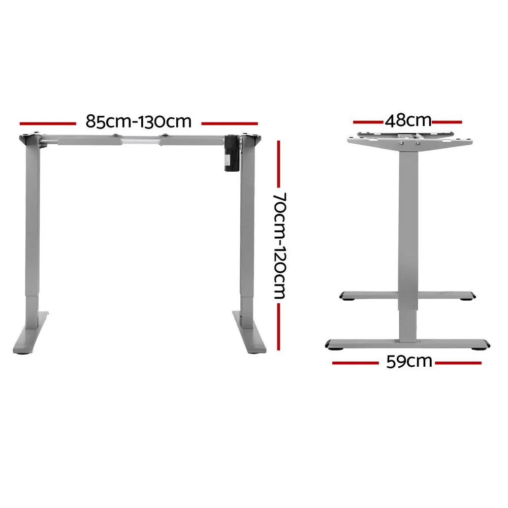 Artiss Standing Desk Sit Stand Motorised Height Adjustable Frame Only Grey