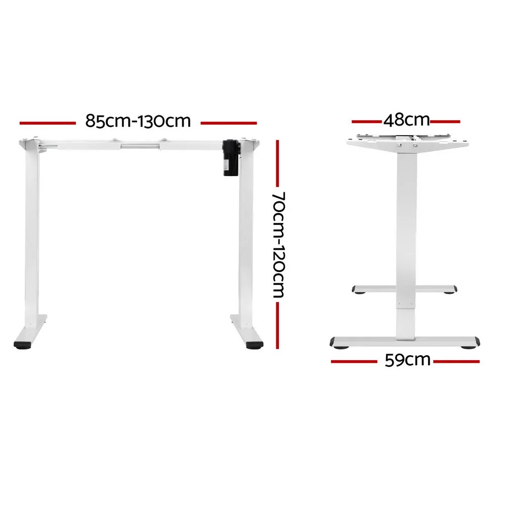 Artiss Standing Desk Sit Stand Motorised Height Adjustable Frame Only White