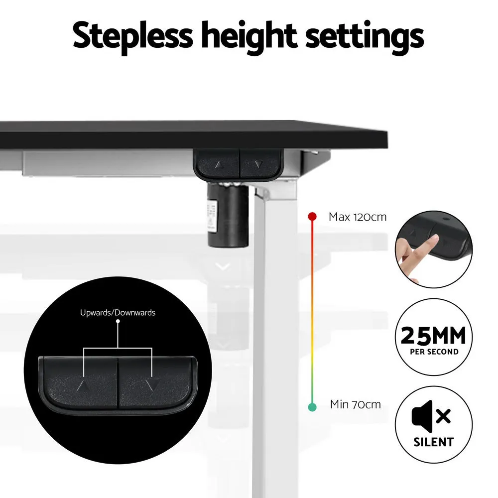 Artiss Standing Desk Sit Stand Motorised Height Adjustable Frame Only White