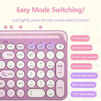 ★Authentic★Sanrio Mymelody and Kuromi Wireless Keyboard/ 3in1 Multi Pairing/ Multi Connection