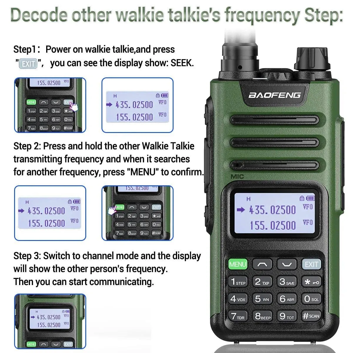 BaoFeng M-13 Pro Air Band Walkie Talkie Wireless Copy Frequency AM Type-C Full Band Long Range High Power UV5R Ham Two Way Radio