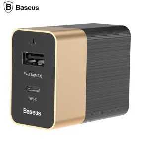 Baseus Type-C USB Fast Charger 2.0 3.4A Travel Wall Charger Adapter Mobile Phone Charger