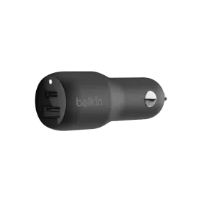 Belkin BoostUp 18W USB-C PD   12W USB-A Dual Port Car Charger