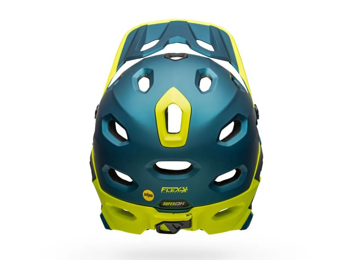 Bell Super DH Spherical Full Face Helmet - Matt Gloss Blue-Hi Viz