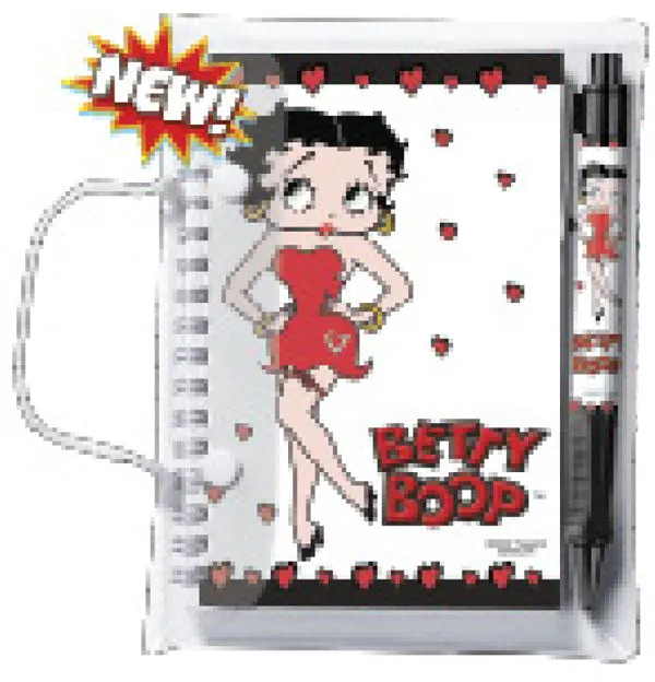 Betty Boop Pen and Notebook Hearts