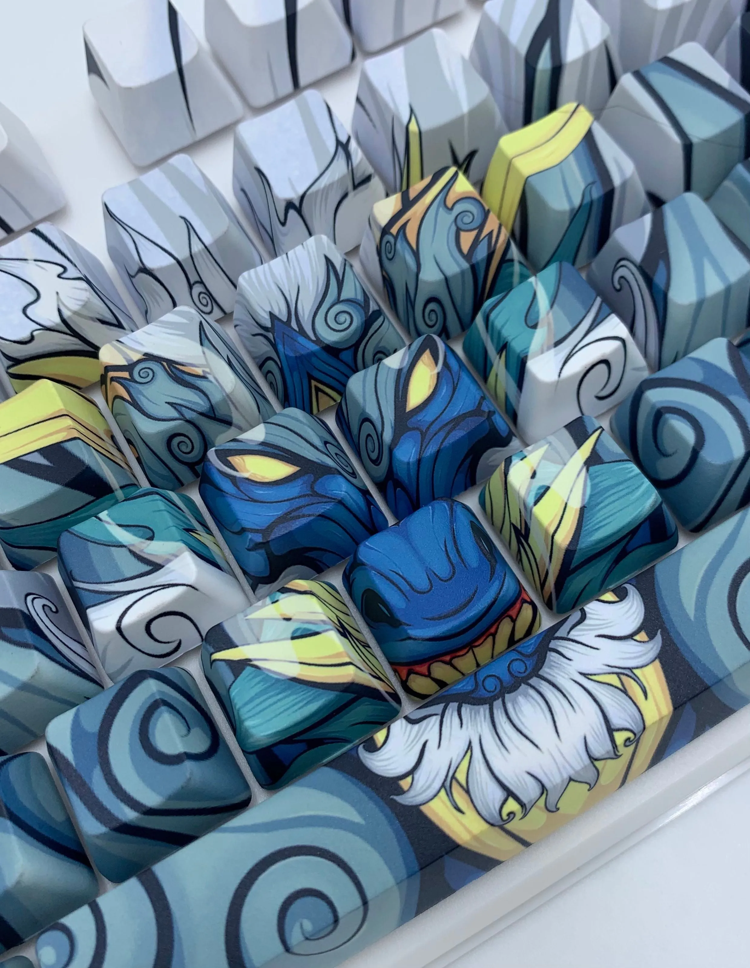 Blue Oni Dragon Keycap Set - Alpherior Keys