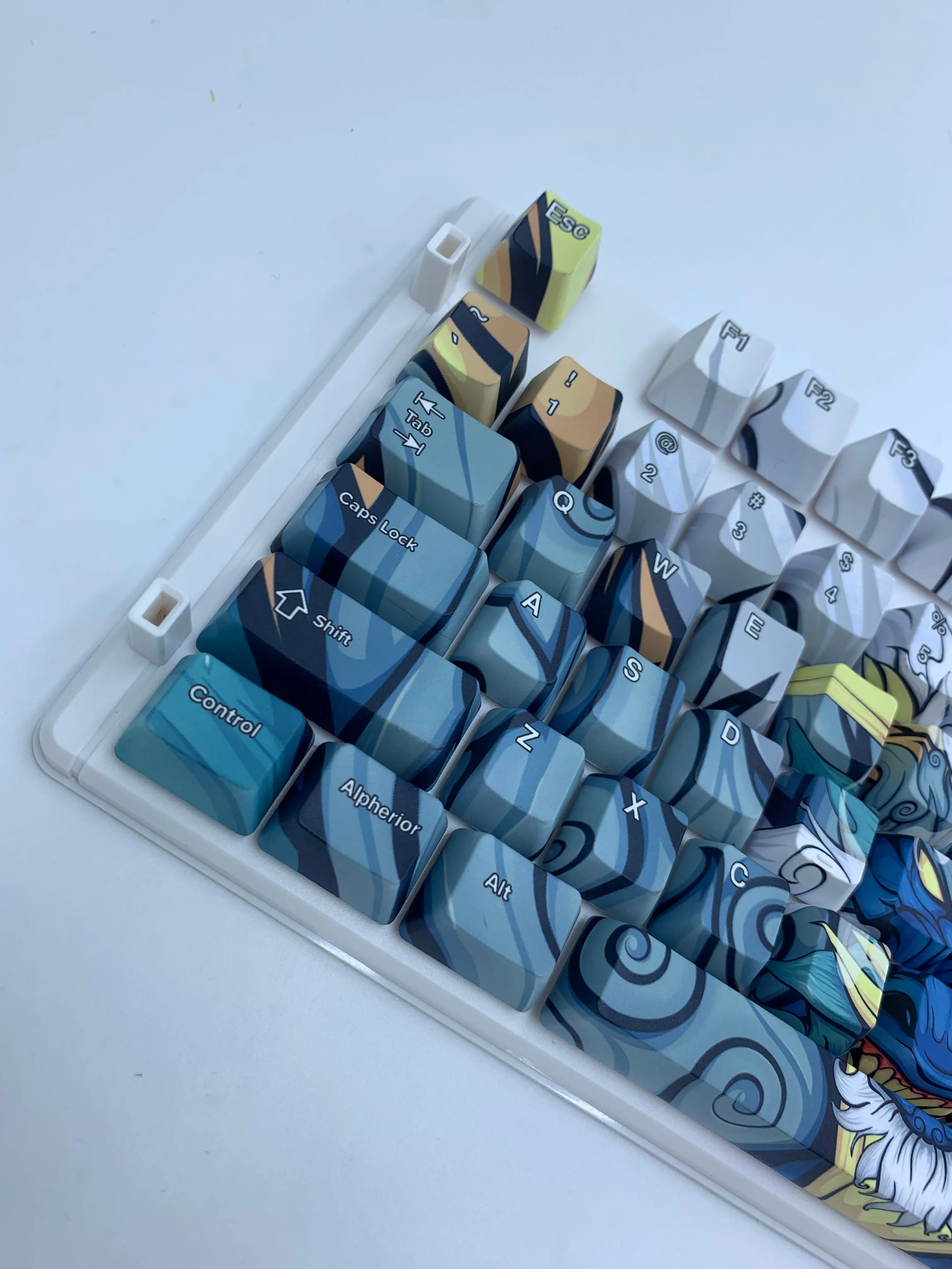 Blue Oni Dragon Keycap Set - Alpherior Keys