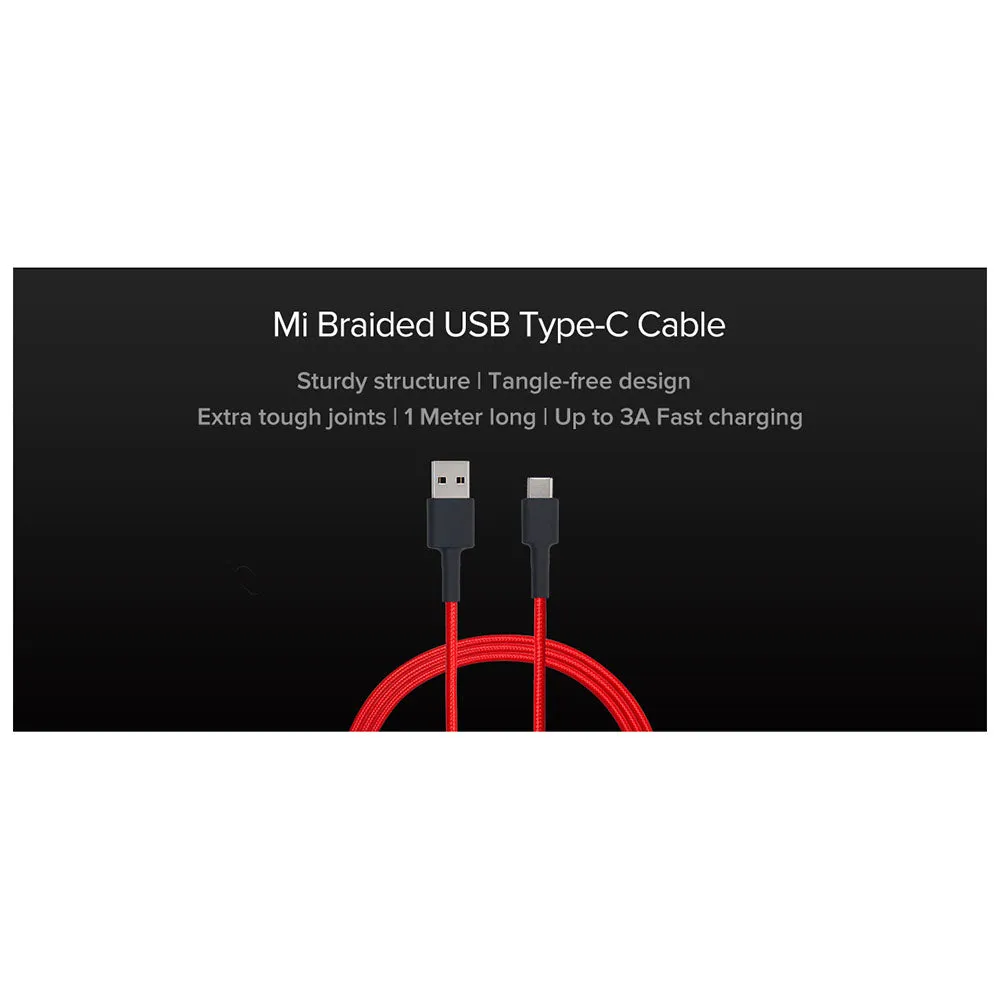 Braided USB Type-C Cable 100cm For Samsung, Huawei, OnePlus, HTC