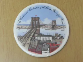 Brooklyn Bridge Centennial Ceramic Trivet / Hot Plate