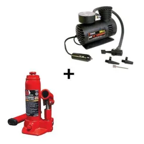 Car Special Combo - 2 Ton Hydraulic Jack   Air Compressor