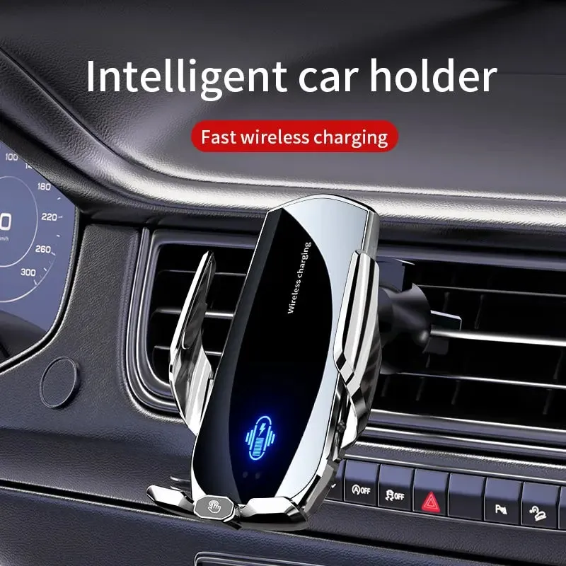 Car Wireless Charger Stand Air Vent Car Phone Holder Mount For iPhone 14 13 12 Xiaomi Samsung Magnetic Car Fast Charging Station