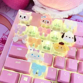 Characters Clear Keycaps - Lovesickdoe