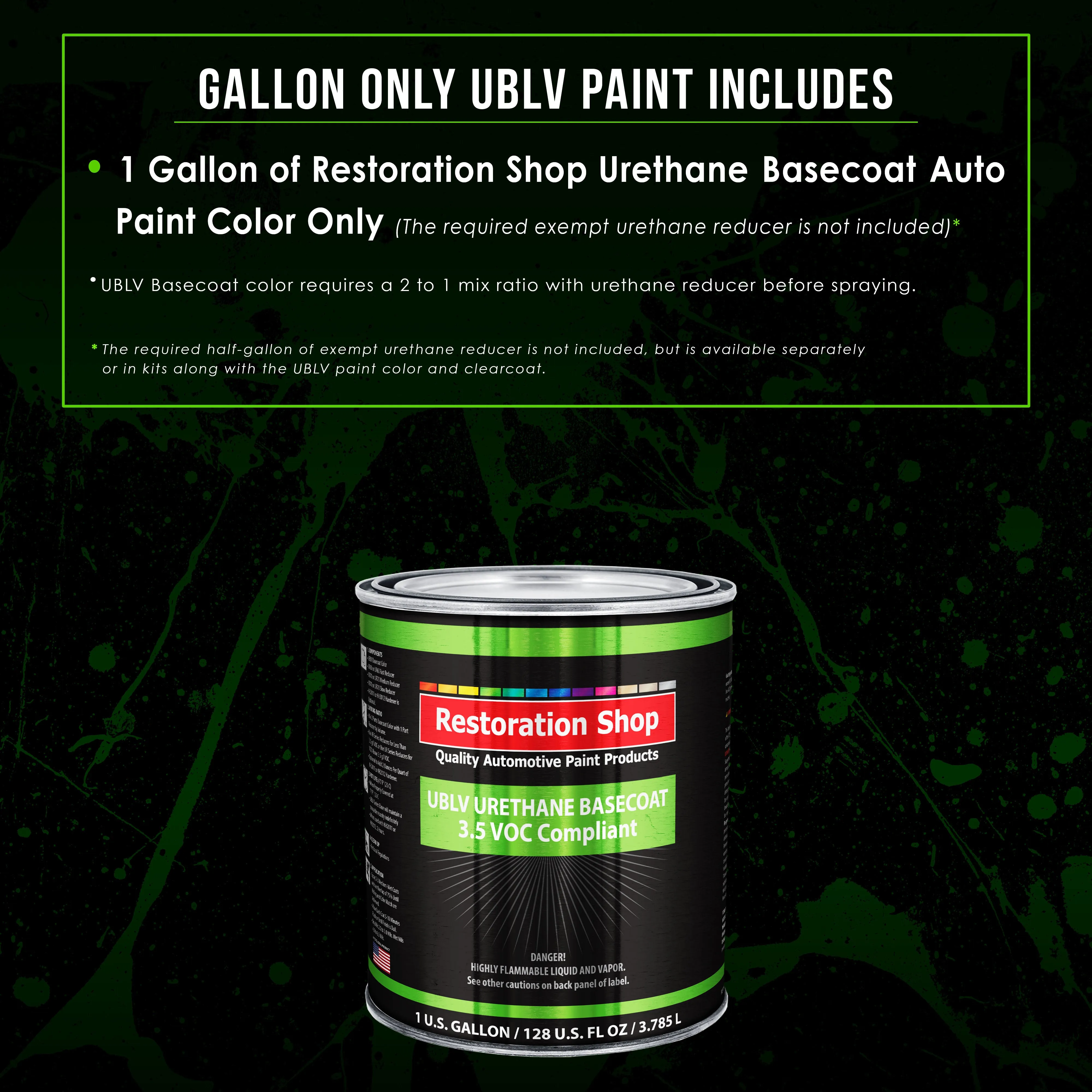 Charger Orange - LOW VOC Urethane Basecoat Auto Paint - Gallon Paint Color Only - Professional High Gloss Automotive, Car, Truck Refinish Coating