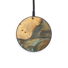 Circle Wood Resin Wireless Charger - Annabeth (Dark Green, 609763)