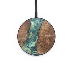 Circle Wood Resin Wireless Charger - Ashlee (Green, 718534)