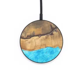 Circle Wood Resin Wireless Charger - Brinley (Blue, 701913)