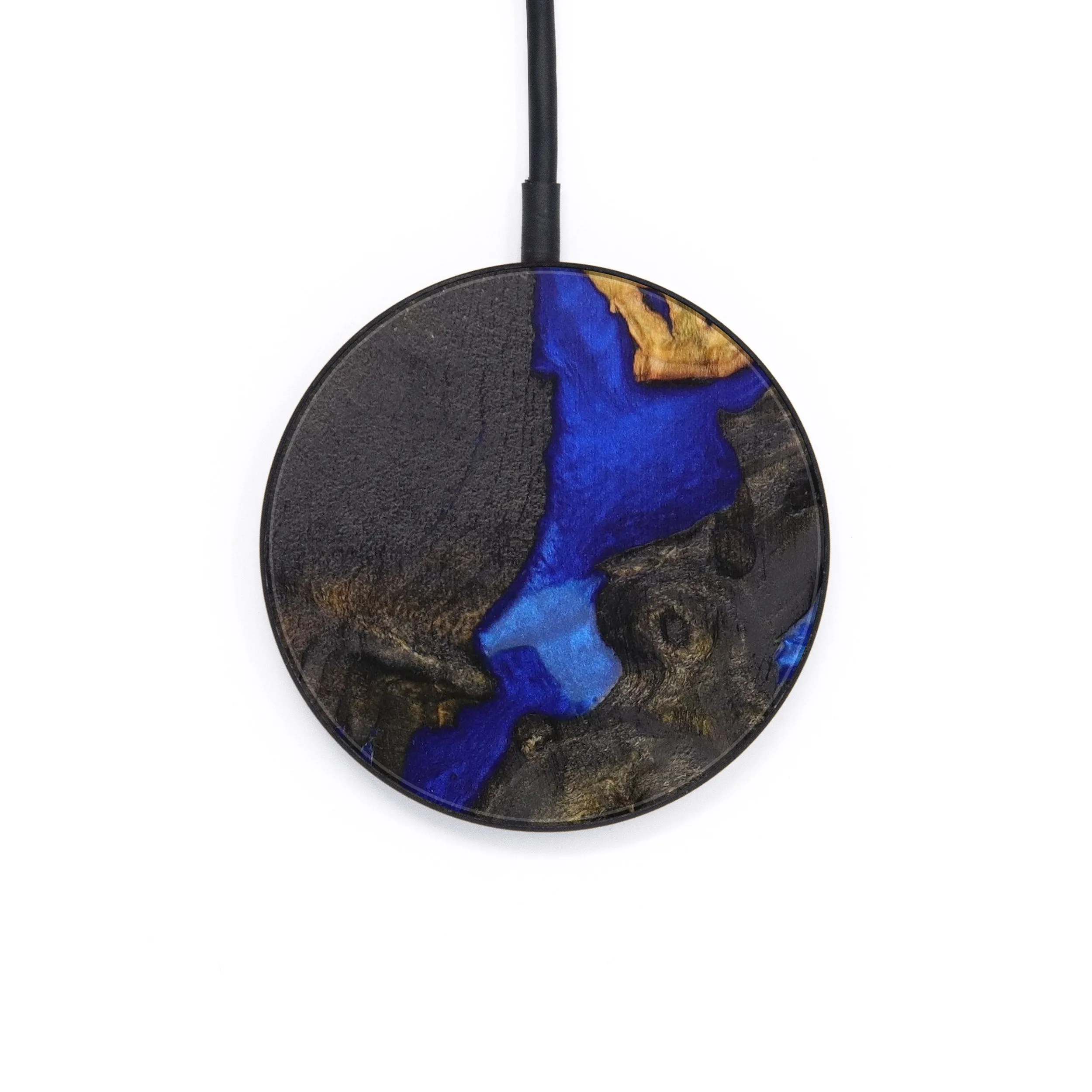 Circle Wood Resin Wireless Charger - Brooklyn (Blue, 621491)