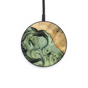 Circle Wood Resin Wireless Charger - Christina (Green, 655653)